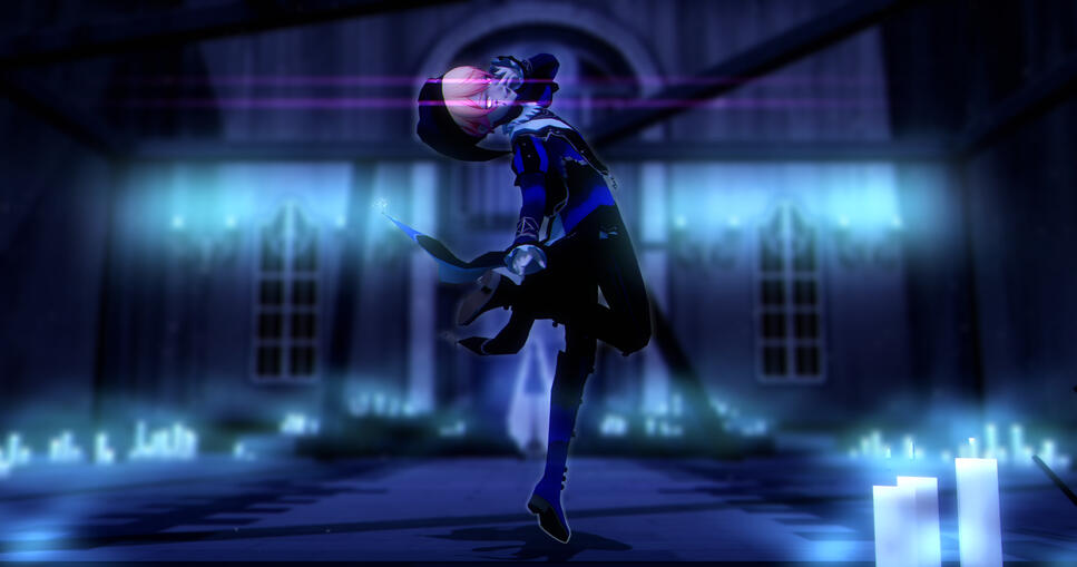 Model — SEGA / CraftEgg / Byz轴 Pose — Kamisato Ajax Stage — anonRipper / Colorful Palette Effects — AutoLuminous, ColorShift, Diffusion, ikCinemorph, LightBloom, NutellaPie's Dust Effect, PostAlphaEye, PostHemming, PowerDOF, Ray MMD, Sovoro's Dust Effec