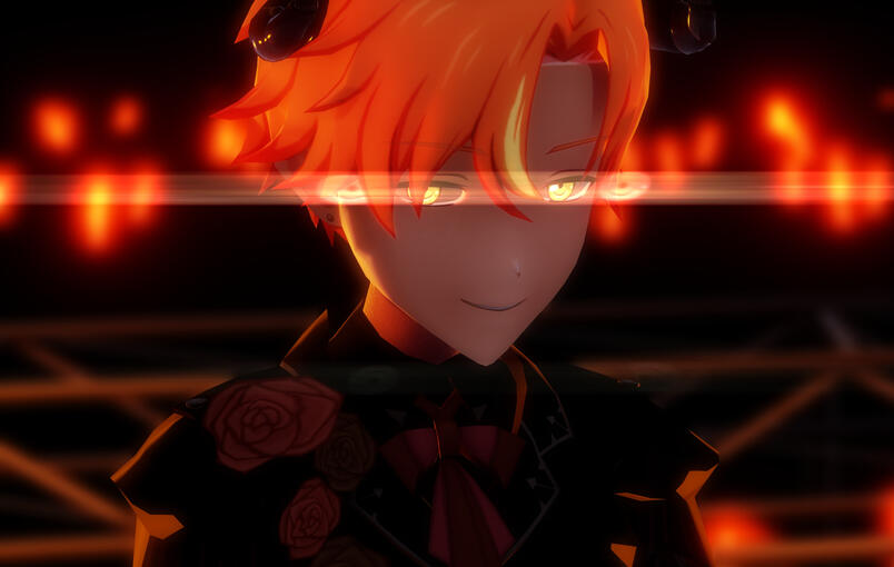 Model — SEGA / CraftEgg / Byz轴 Pose — Kamisato Ajax Stage — anonRipper / Colorful Palette Effects — Curl, Diffusion, ikCinemorph, PostAlphaEye, PowerDOF, Ray MMD